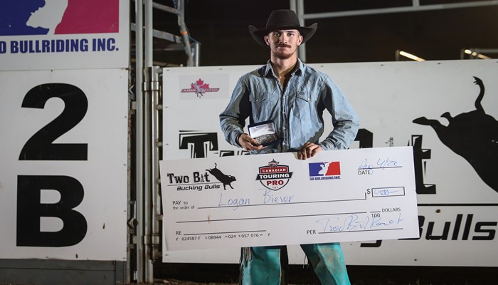 Flawless Logan Biever Wins Celebration for the Two Bit Nation PBR Canada Touring Pro Division Event in Magrath, Alberta