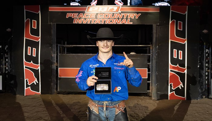 Coy Robbins Sweeps the Competition in Grande Prairie, Alberta, to Win His Career-First PBR Canada Cup Series Event at the Sold-Out, Record-Setting Peace Country Invitational